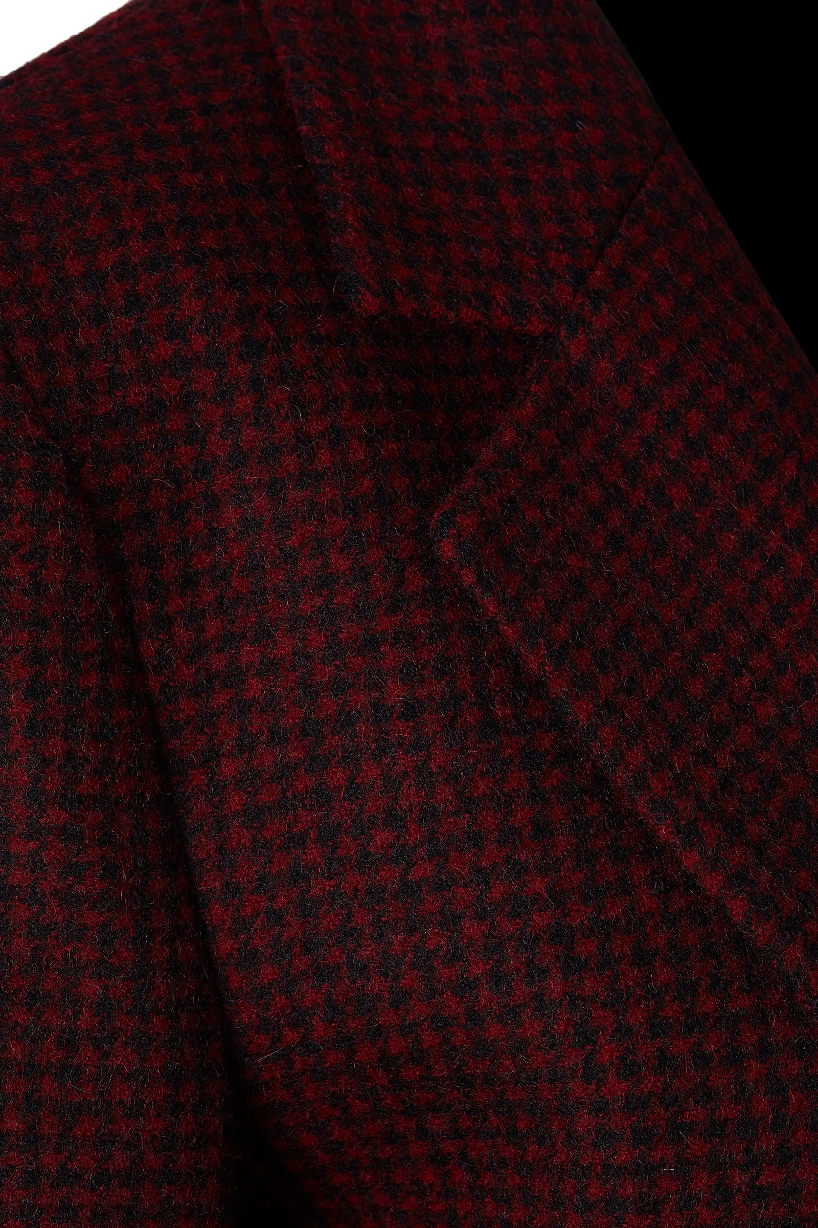 Double Breasted Blazer (Deep Red Houndstooth)