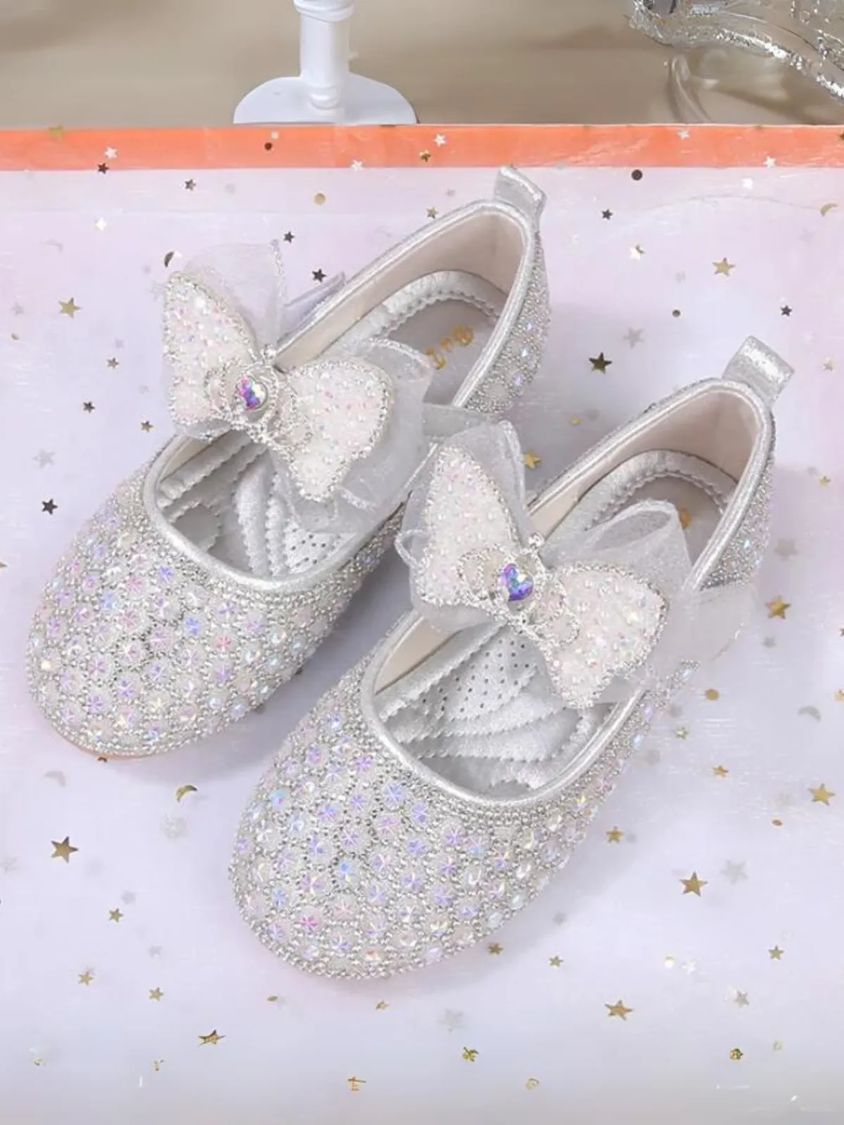 Extraordinary Moments Sparkly Bow Mary Jane Shoes By Liv and Mia