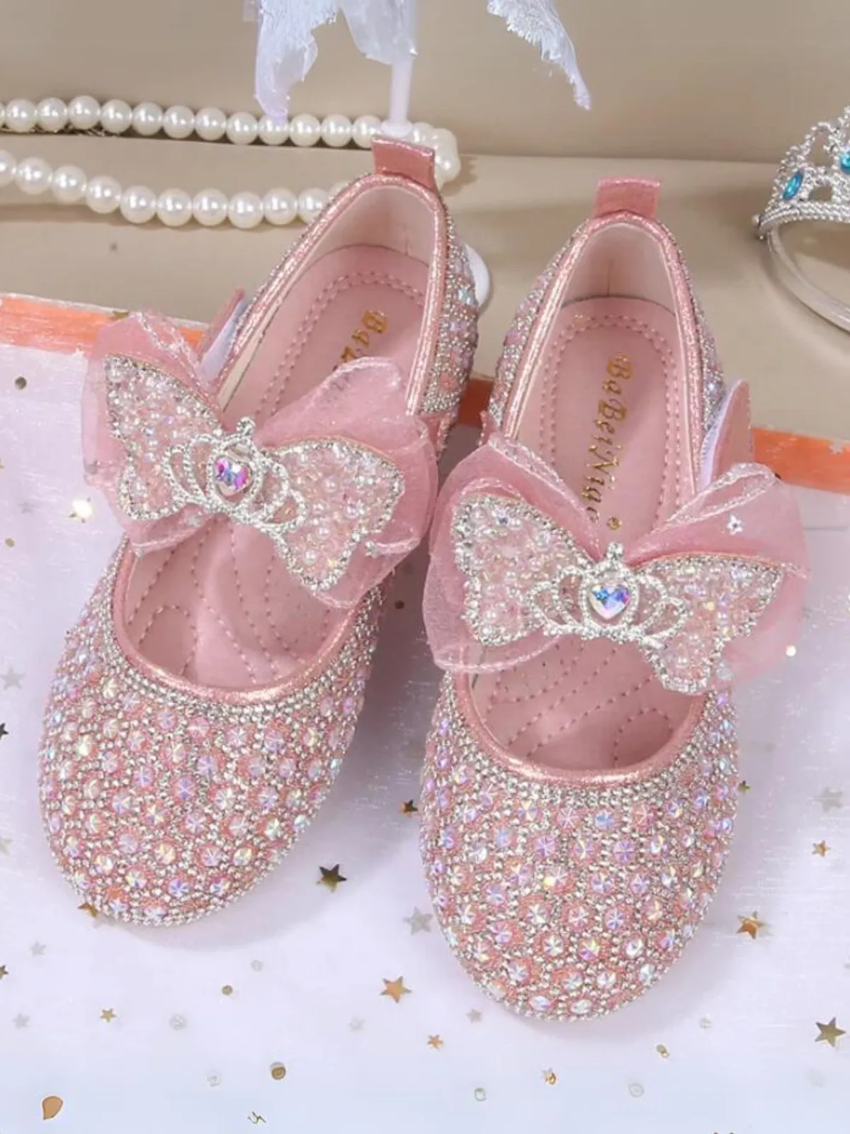 Extraordinary Moments Sparkly Bow Mary Jane Shoes By Liv and Mia