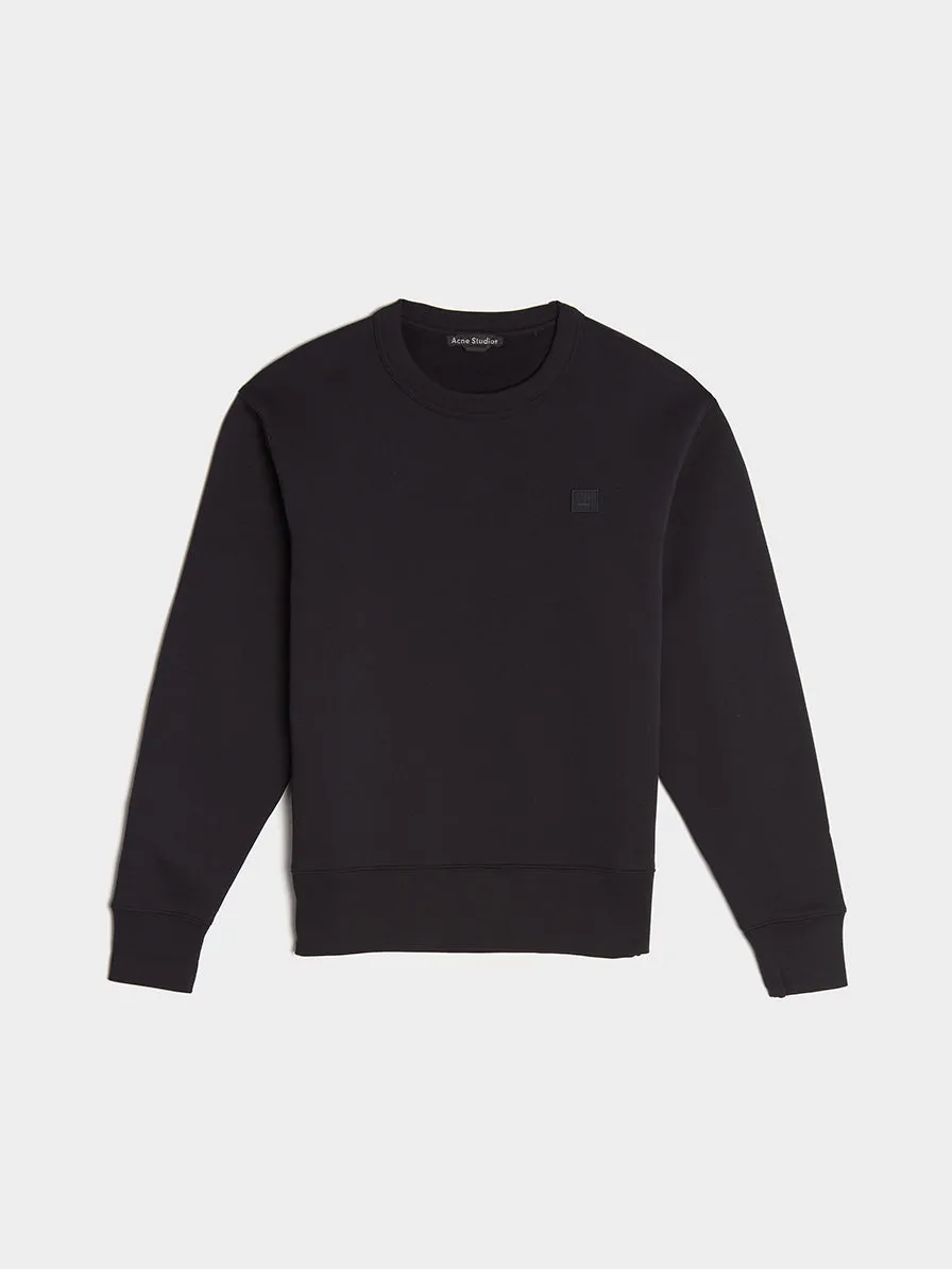 Fairview Face Crew Neck Sweatshirt, Black