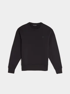 Fairview Face Crew Neck Sweatshirt, Black