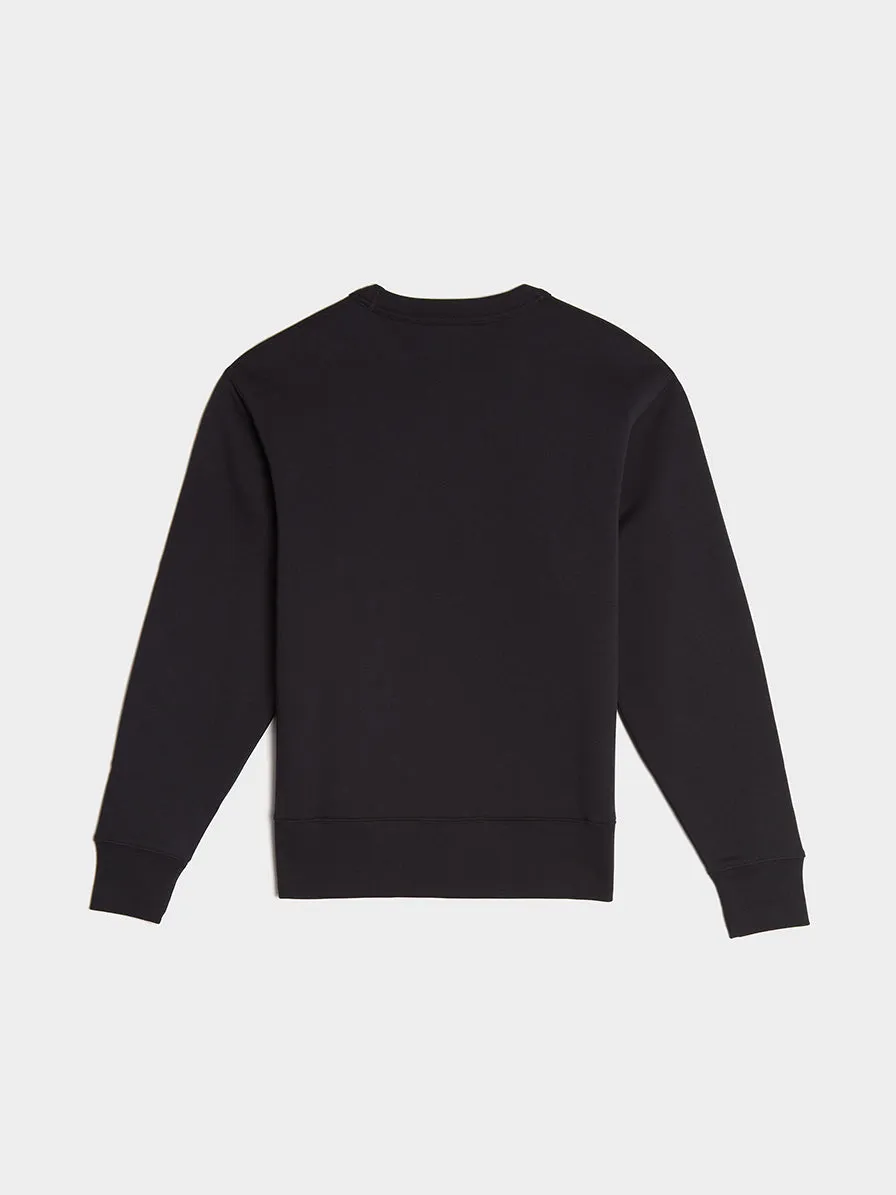 Fairview Face Crew Neck Sweatshirt, Black