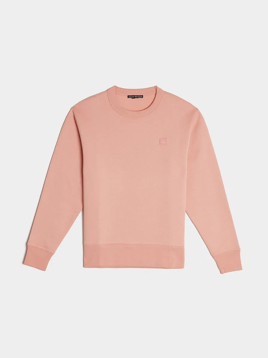 Fairview Face Crew Neck Sweatshirt, Pale Pink