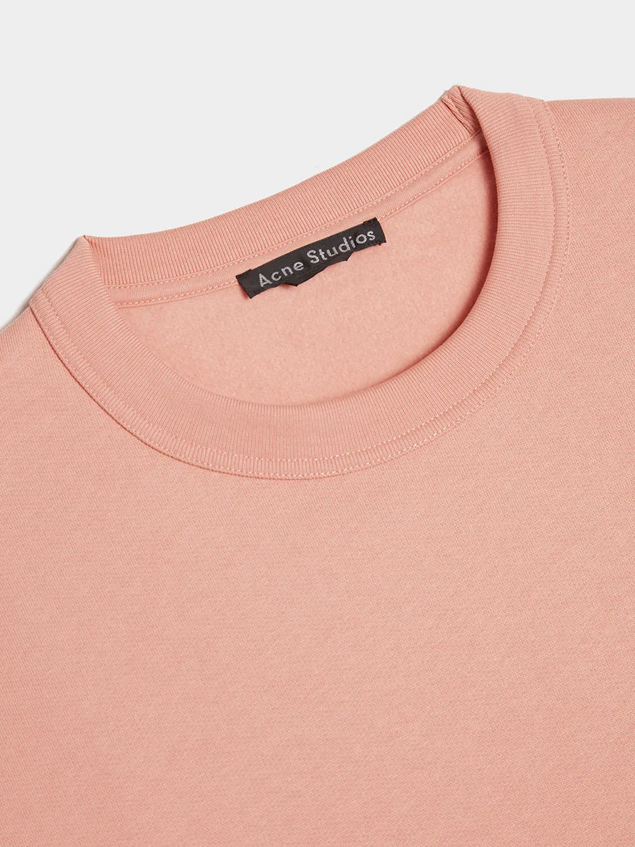 Fairview Face Crew Neck Sweatshirt, Pale Pink