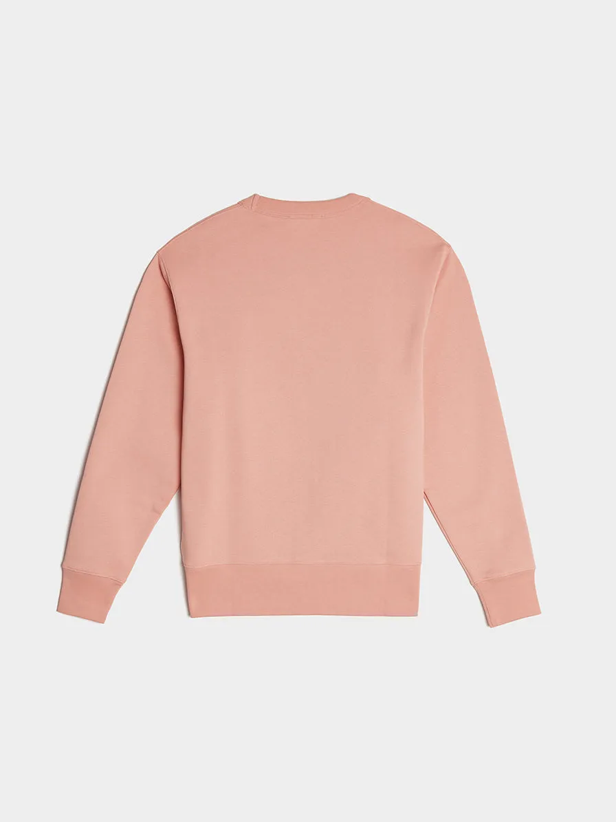 Fairview Face Crew Neck Sweatshirt, Pale Pink