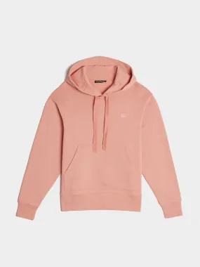 Ferris Face Hooded Sweatshirt, Pale Pink