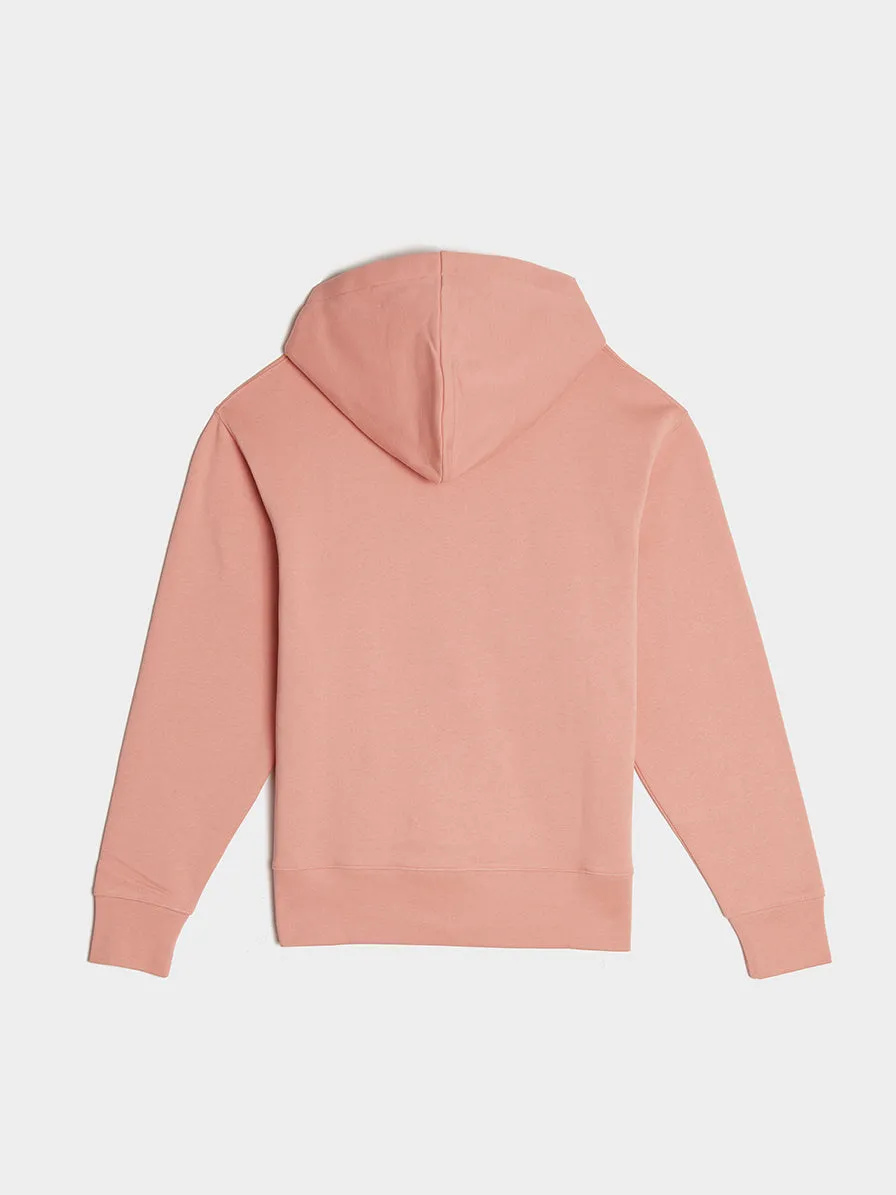 Ferris Face Hooded Sweatshirt, Pale Pink