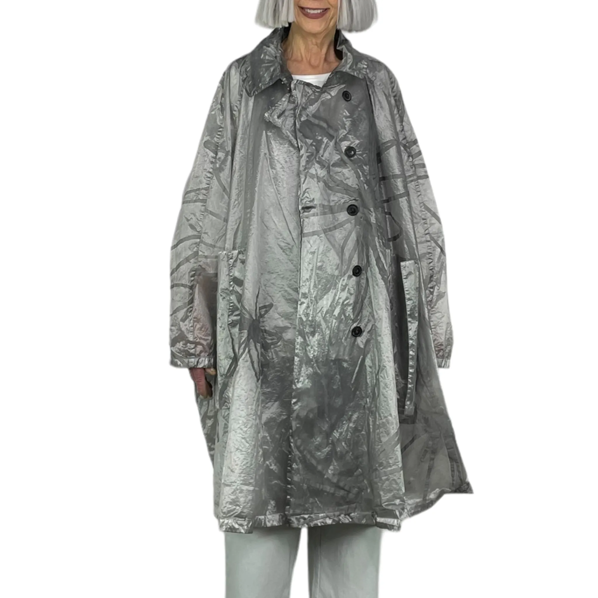 FLOCK PRINTED RAINCOAT