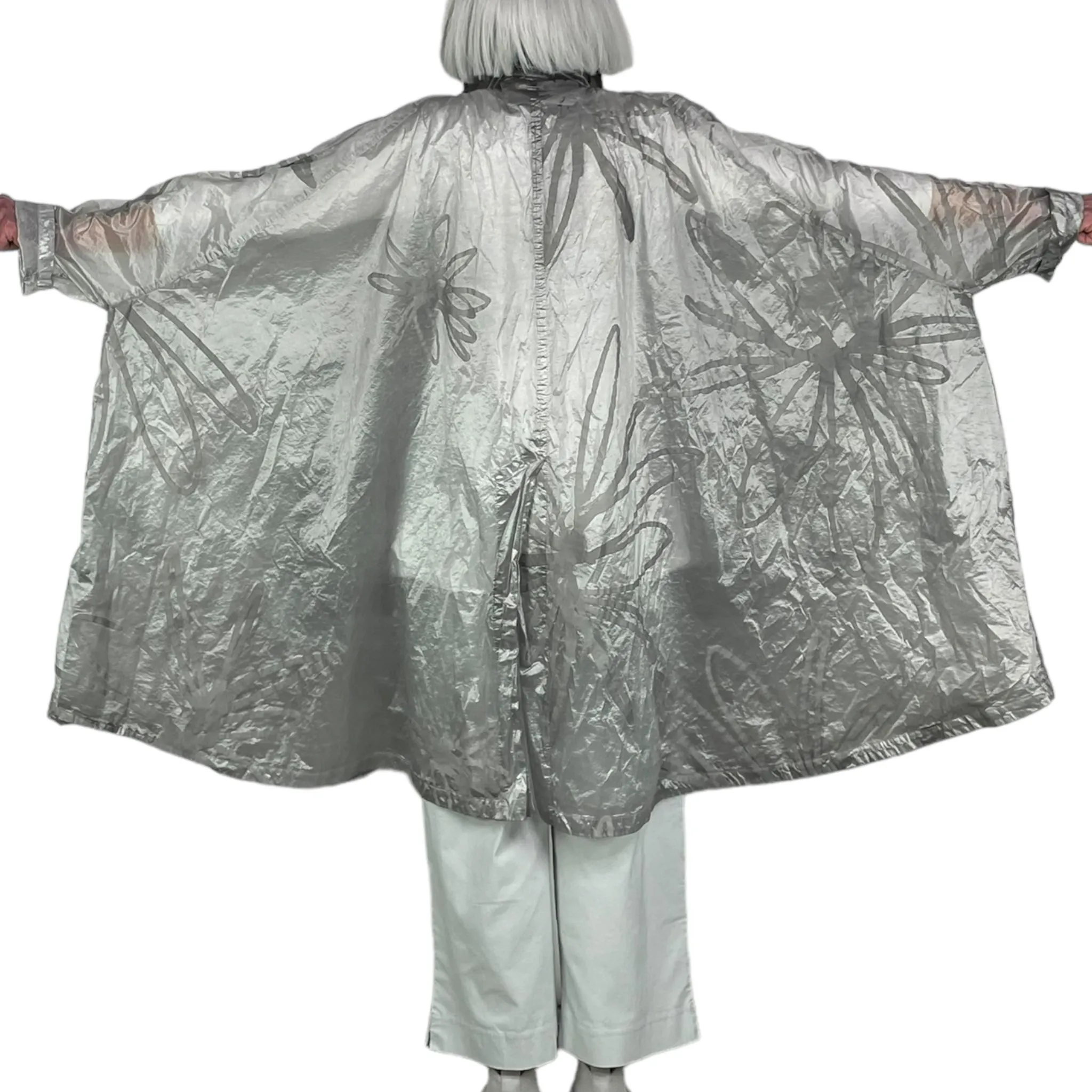 FLOCK PRINTED RAINCOAT