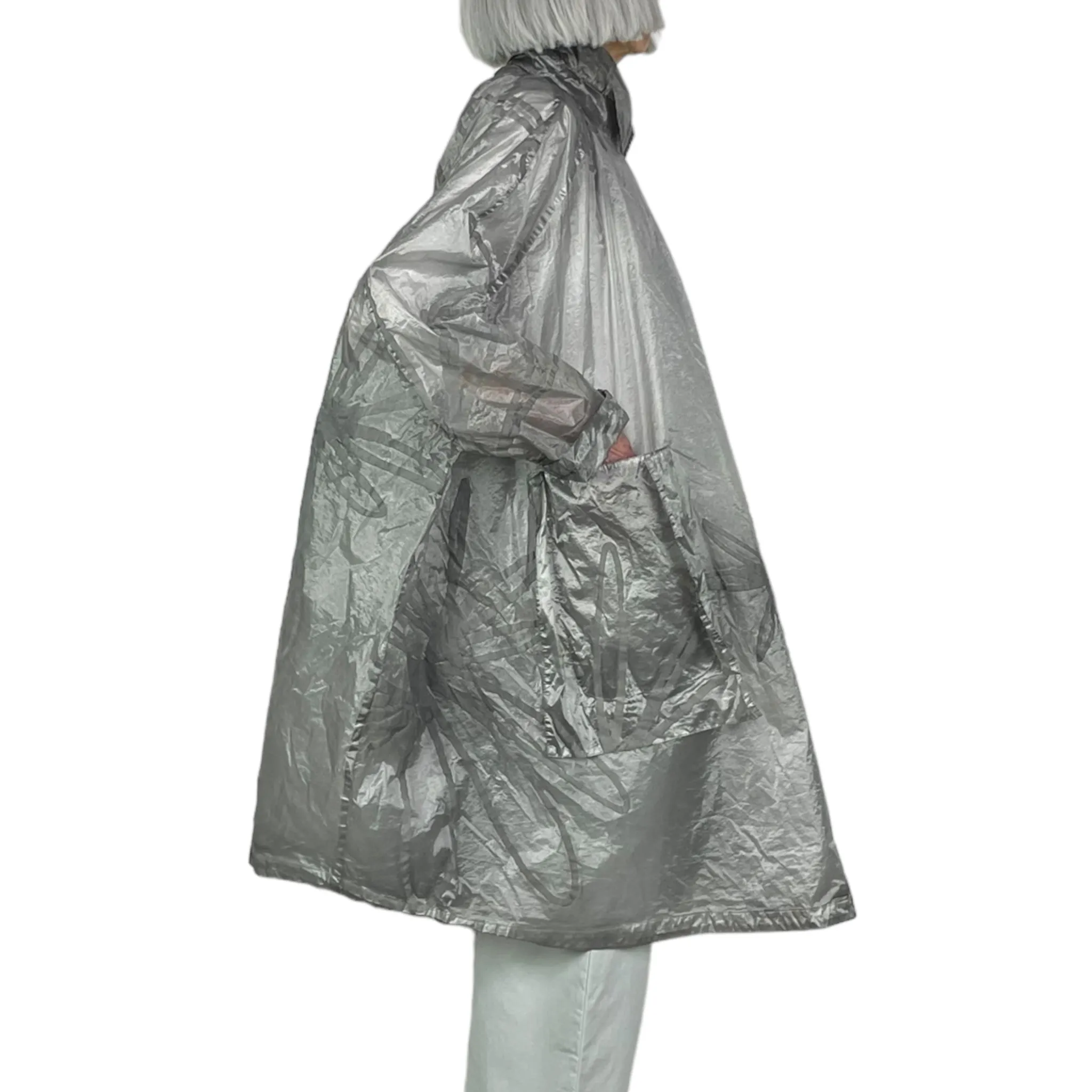 FLOCK PRINTED RAINCOAT