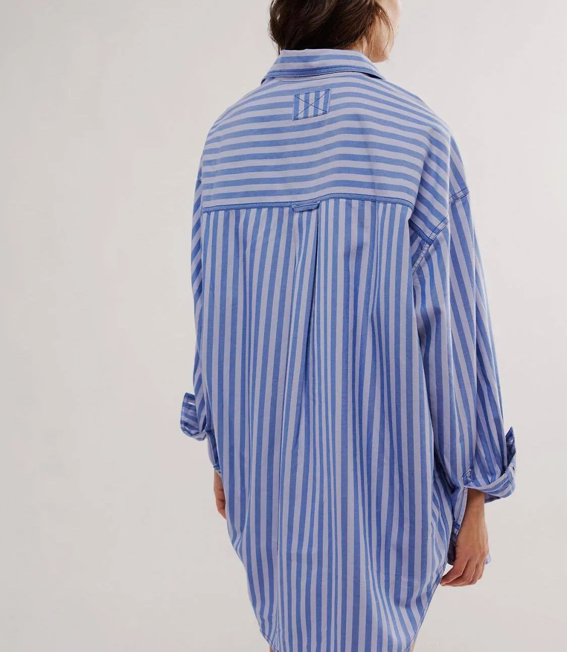 Free People  |Stripes Casual Style Long Sleeves Cotton Shirts & Blouses