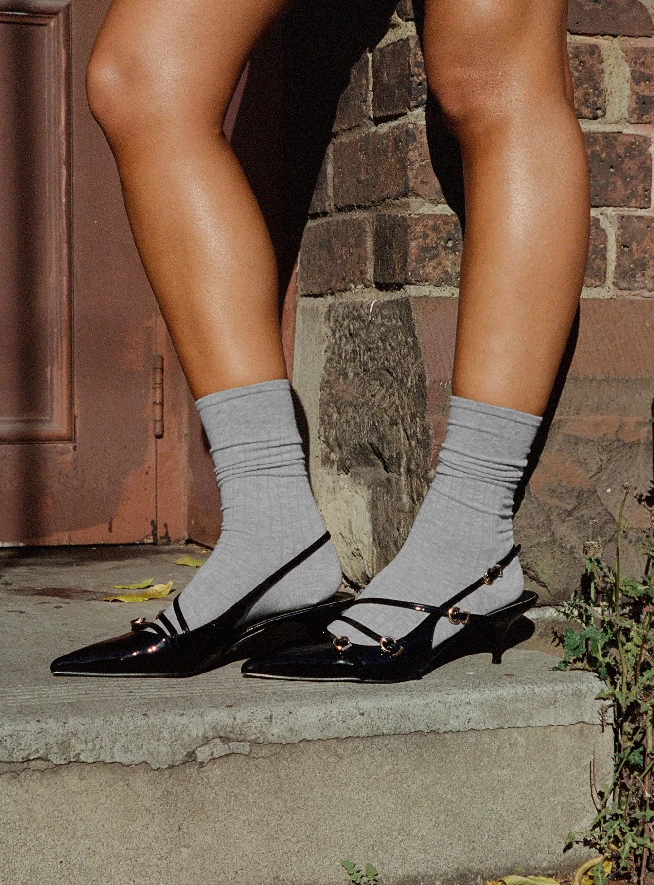 Galatea Crew Socks Grey