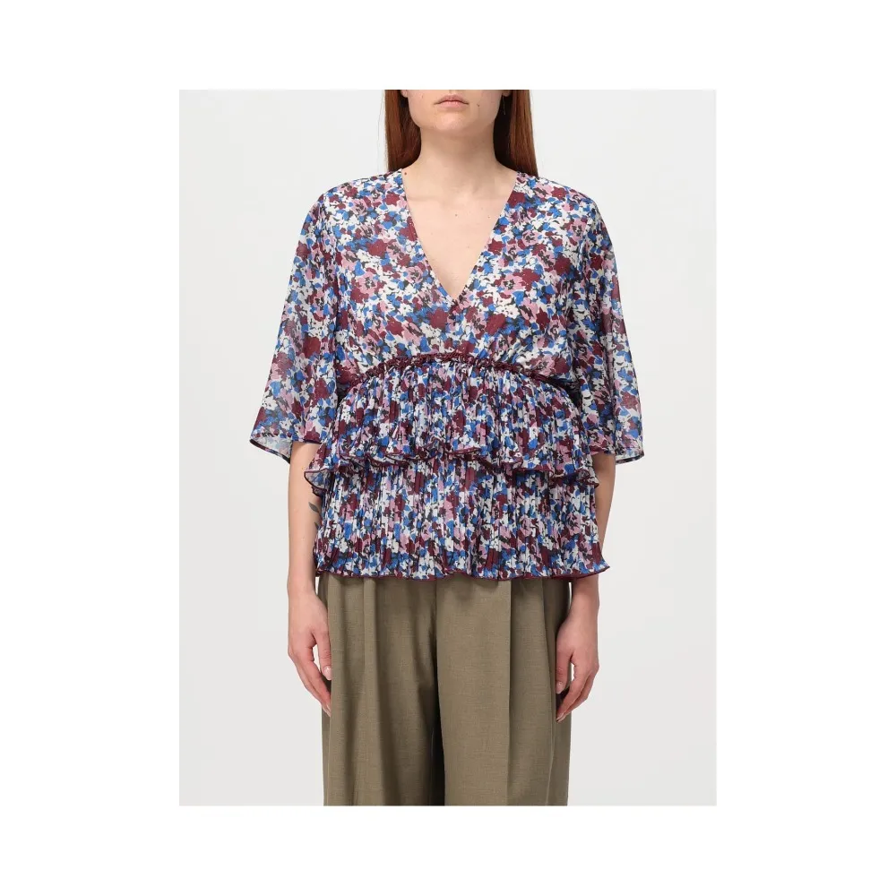 Ganni  |Flower Patterns Casual Style Elegant Style Shirts & Blouses