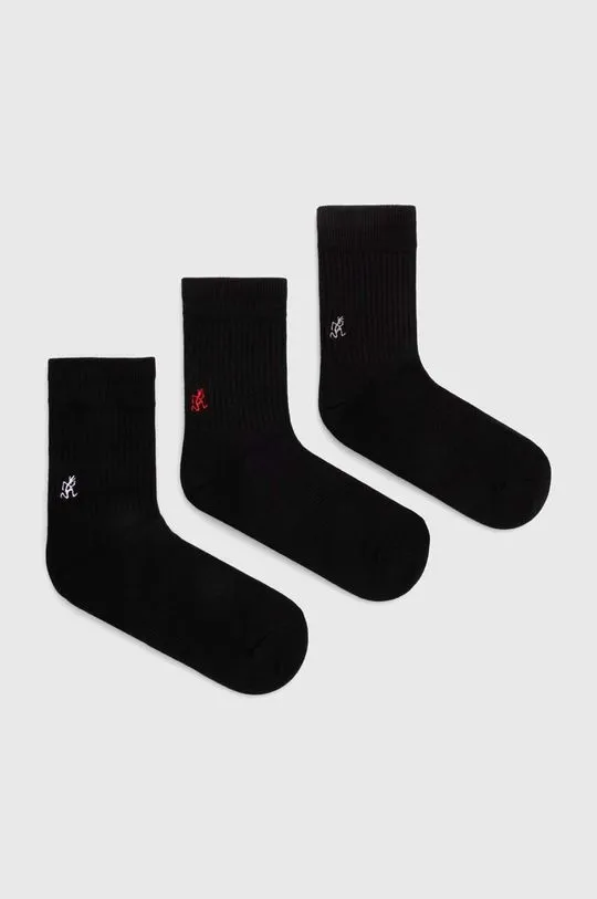 Gramicci socks Basic Crew Socks men's black color