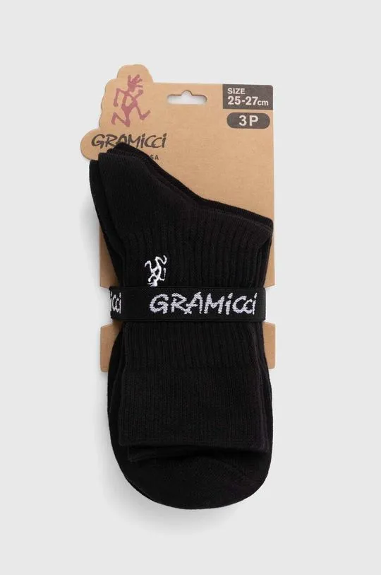 Gramicci socks Basic Crew Socks men's black color