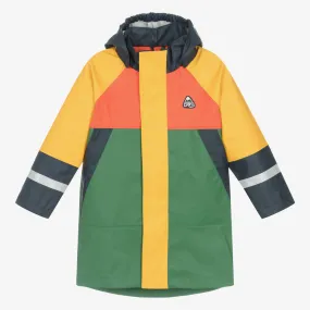 Green Colourblock Raincoat