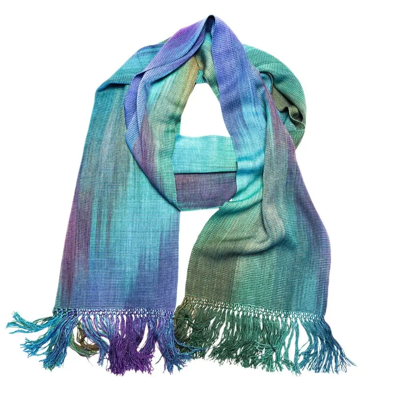 Handwoven Organic Bamboo Fringe Scarf