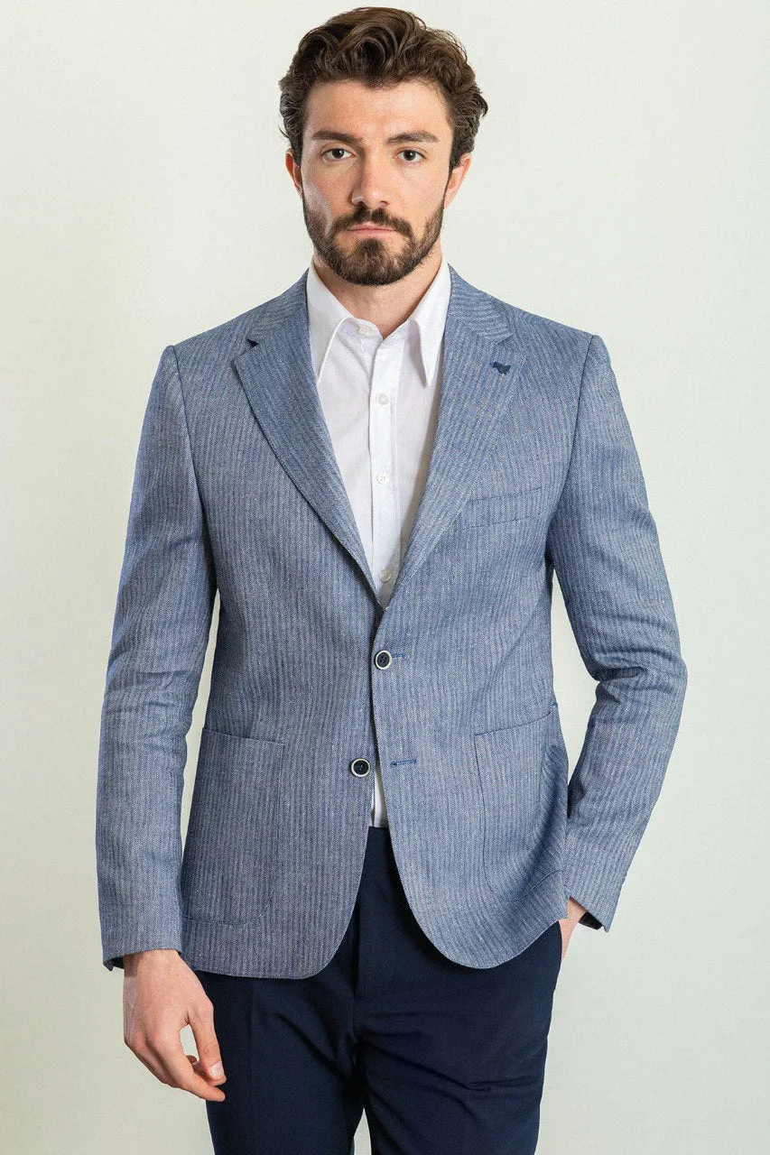 HolloMen Blue Blazer Jacket.