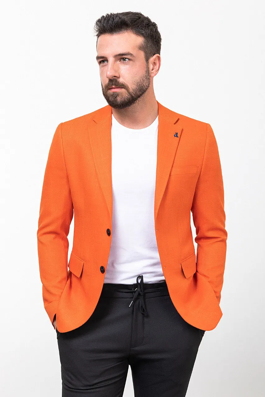 HolloMen Bright Orange Blazer