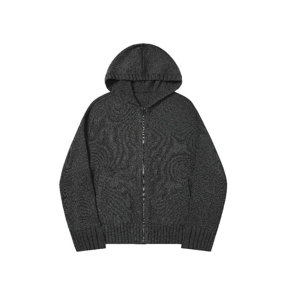 Hooded Jacquard Sweater