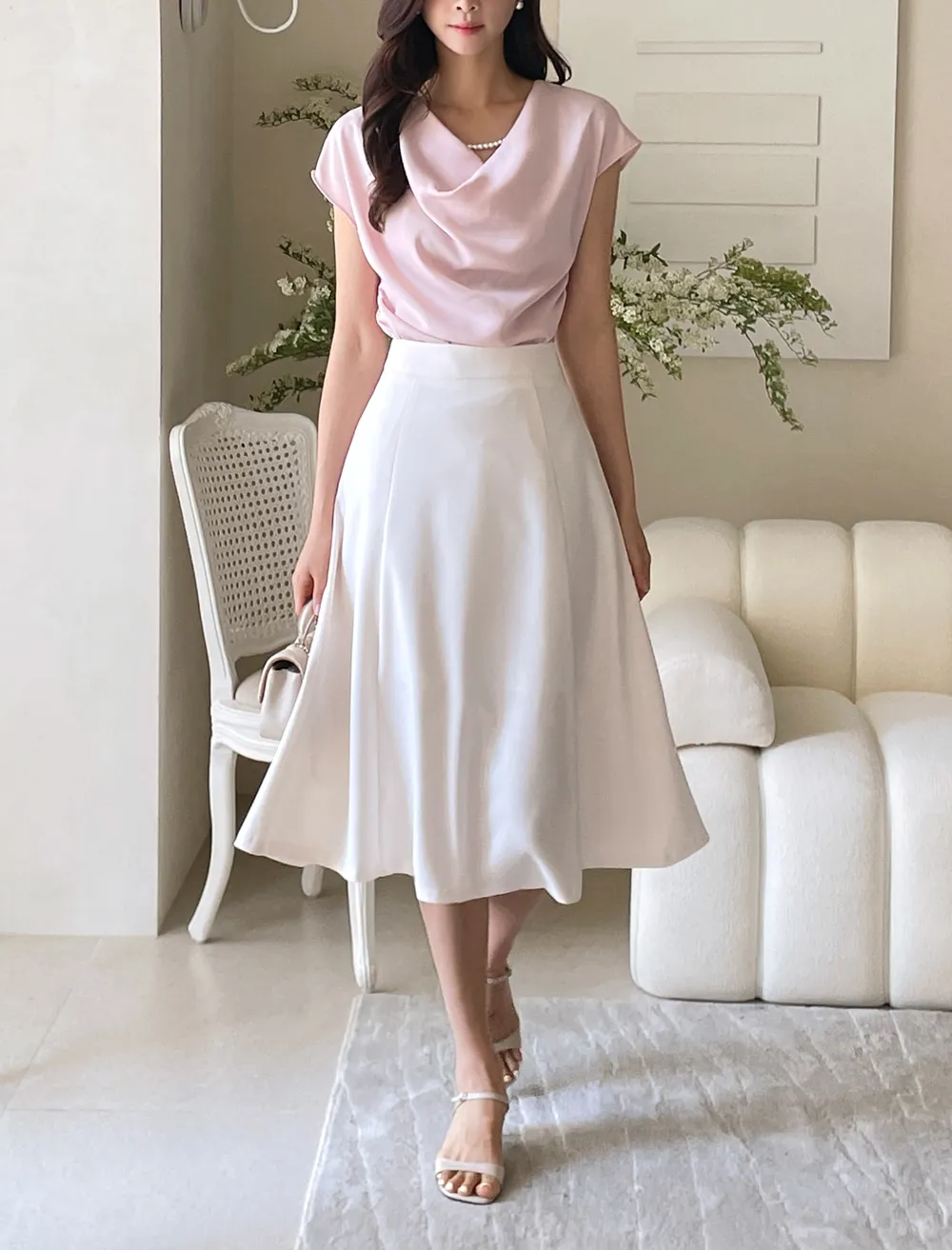 I AM MARI  |Plain Short Sleeves Party Style Office Style Elegant Style