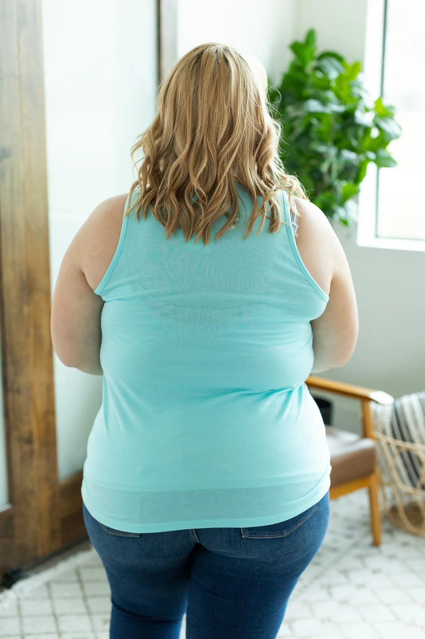 IN STOCK Criss Cross Tank - Light Blue