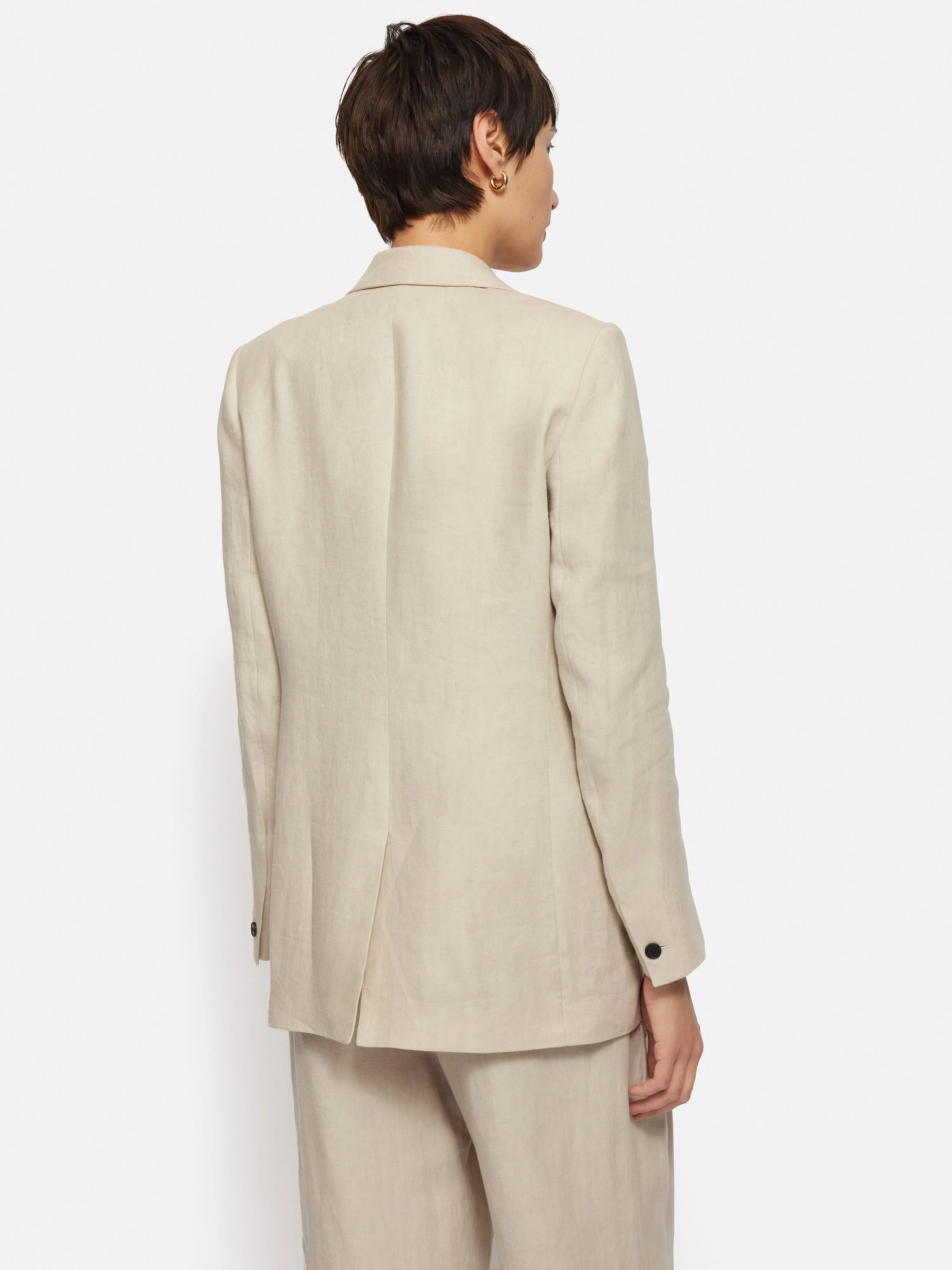 Italian Linen Knox Blazer | Stone