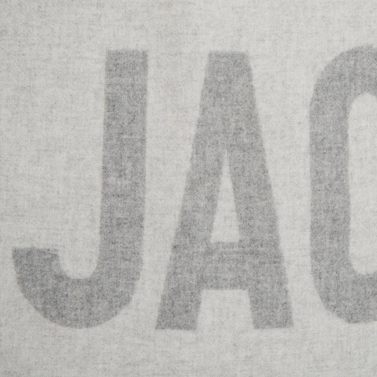 JACQUEMUS Lecharpe Fringe Logo Scarf - Grey