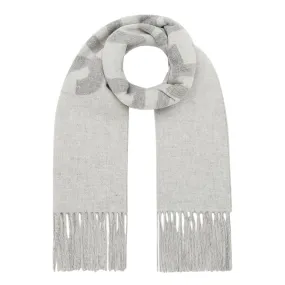 JACQUEMUS Lecharpe Fringe Logo Scarf - Grey