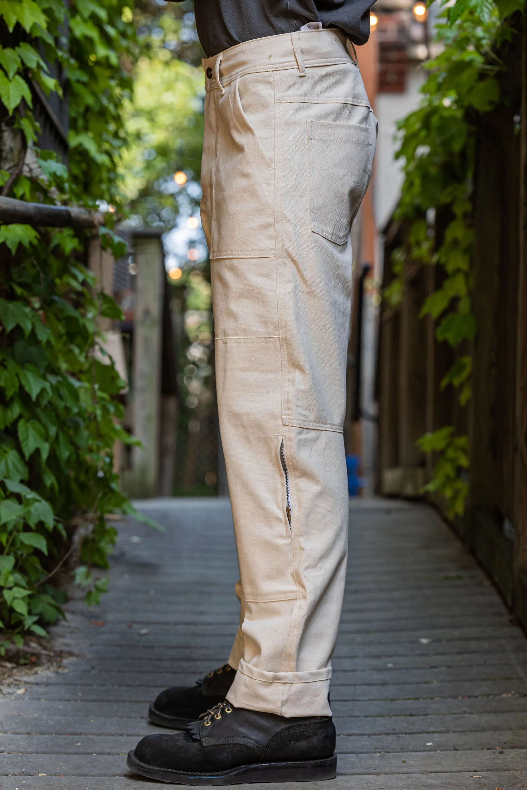 Jane Motorcycles Bedford Canvas Double Knee Pant - Natural