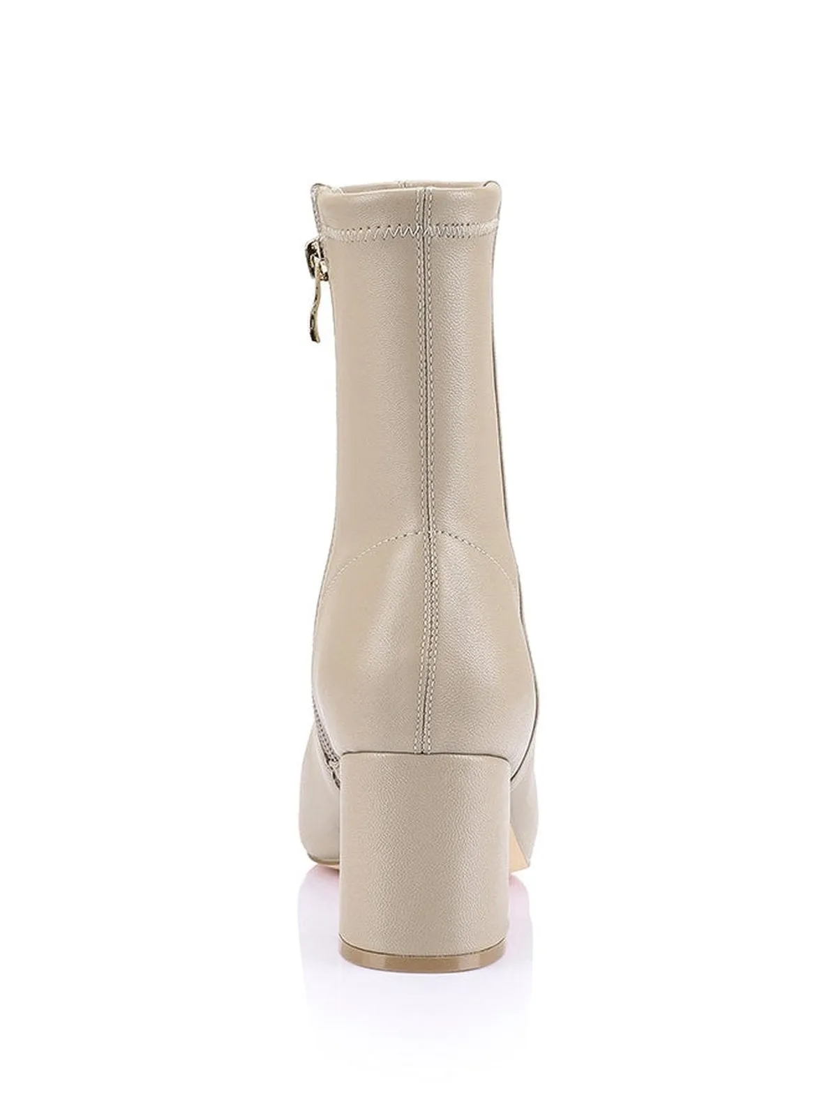 Juan II Sock Boots - Nude Stretch Kid Leather