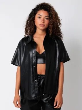 Kai Faux Leather Top