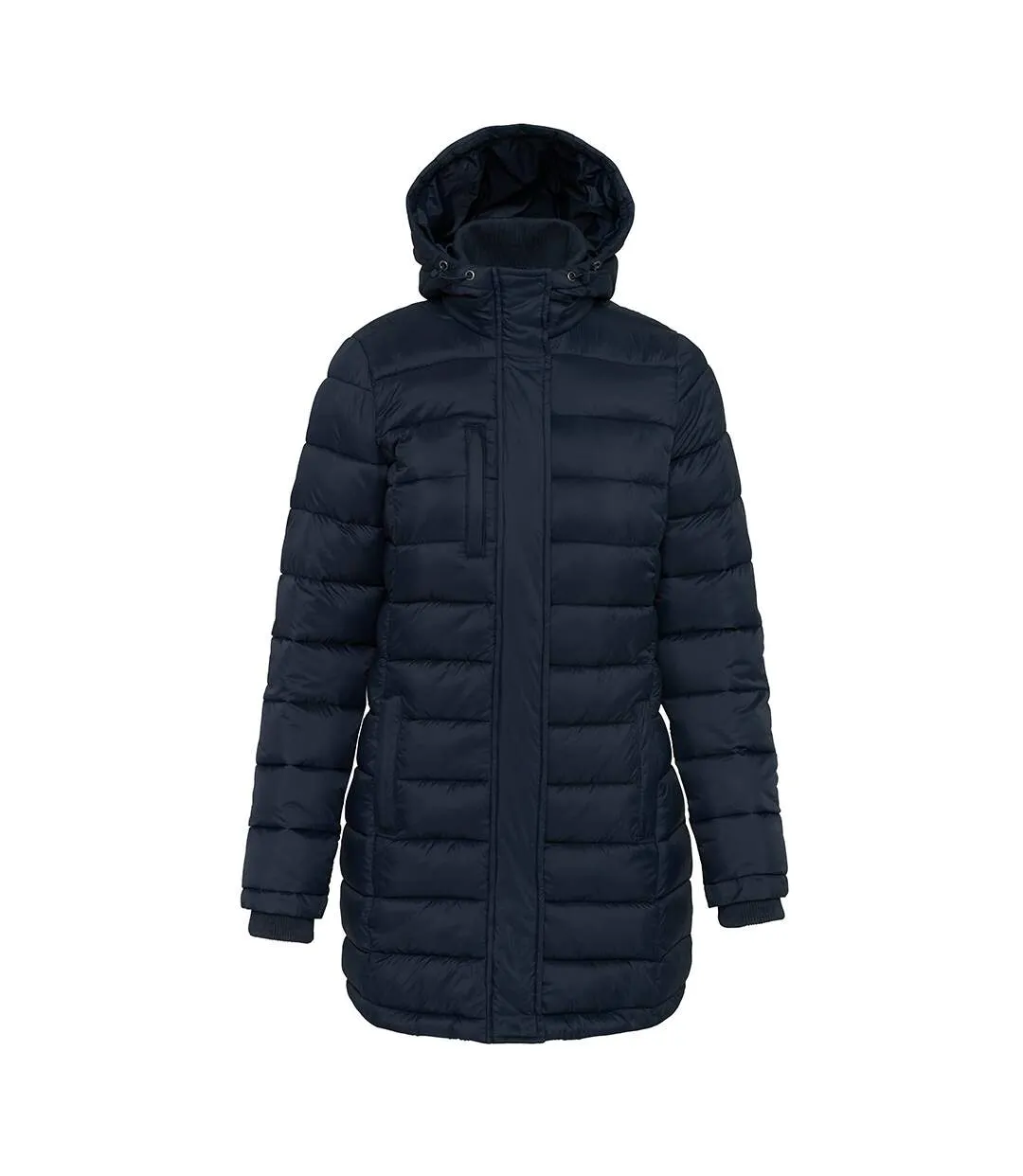 Kariban Womens/Ladies Lightweight Long Padded Parka Jacket (Navy) - UTPC3822