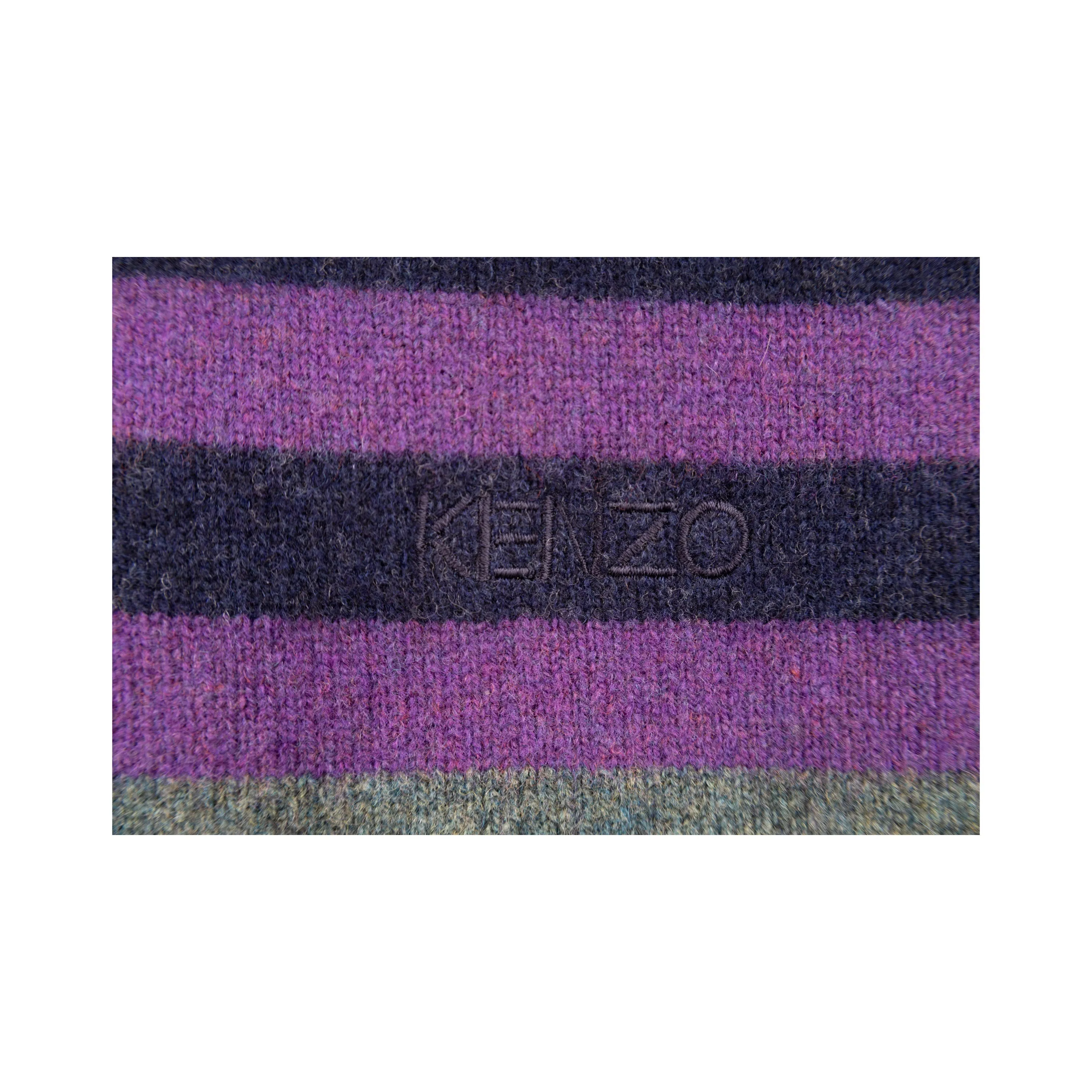 Kenzo Wool Multicolor Scarf - '10s