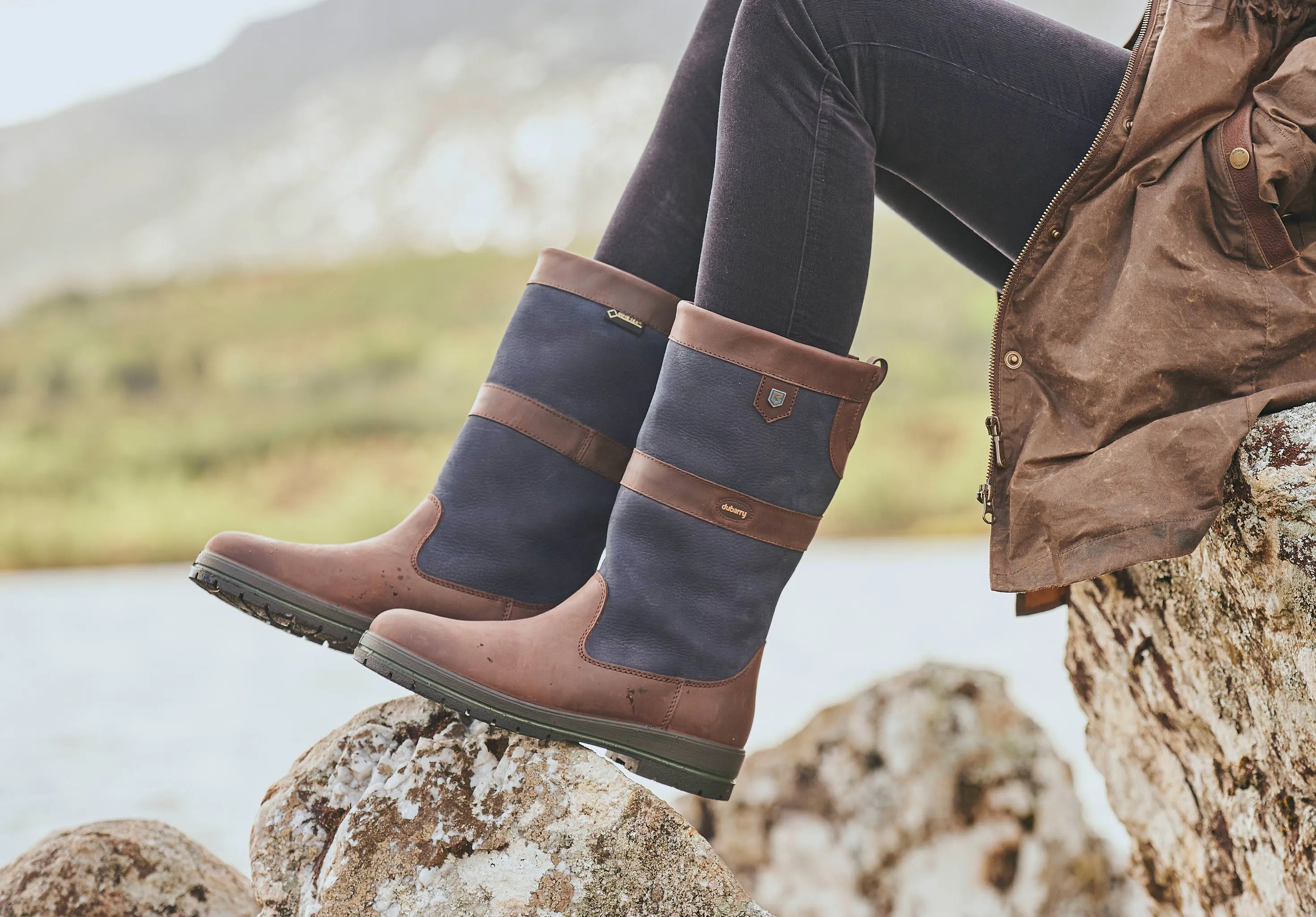 Kildare Ladies ExtraFit™  Country Boot  - Navy/Brown