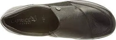 Ladies Caprice Black Nappa Slip On Shoes Soft Leather SALE