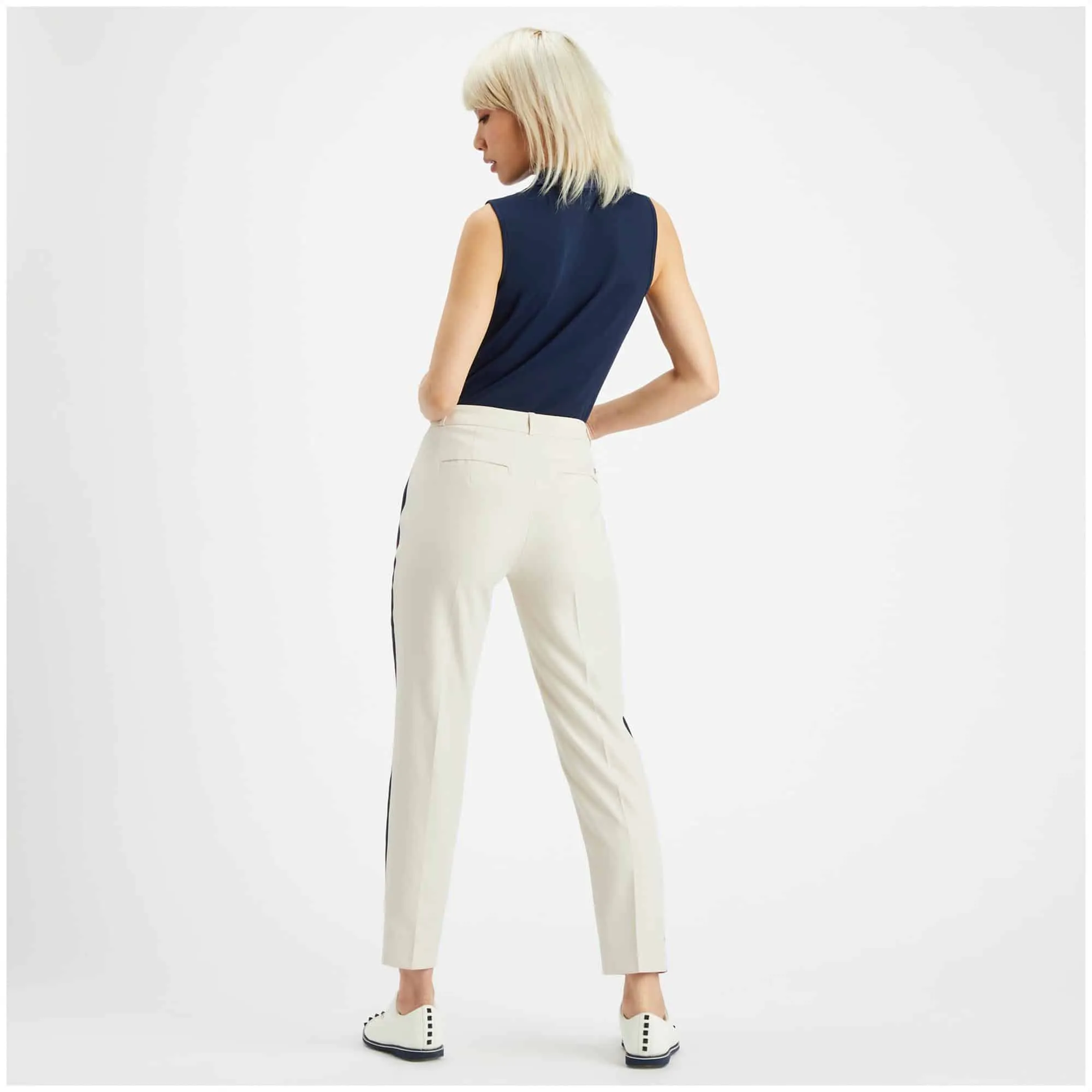 Ladies G/FORE Side Stripe Trousers Stone 27.5 Inch Leg