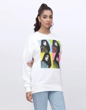 Legacy Printed Sweatshirt-White