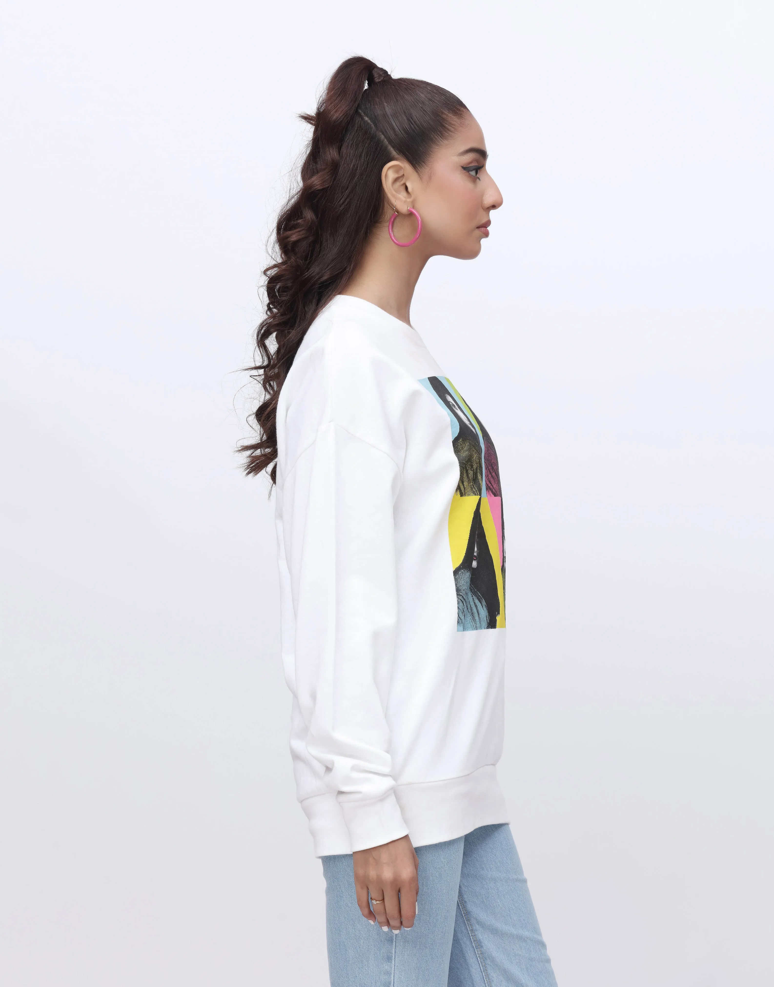 Legacy Printed Sweatshirt-White