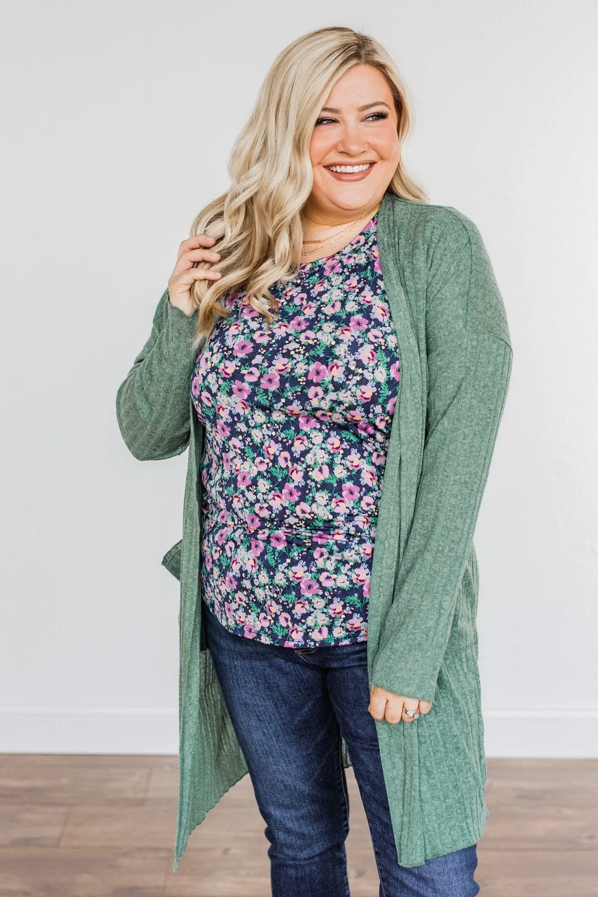 Life As We Know It Knit Cardigan- Sage