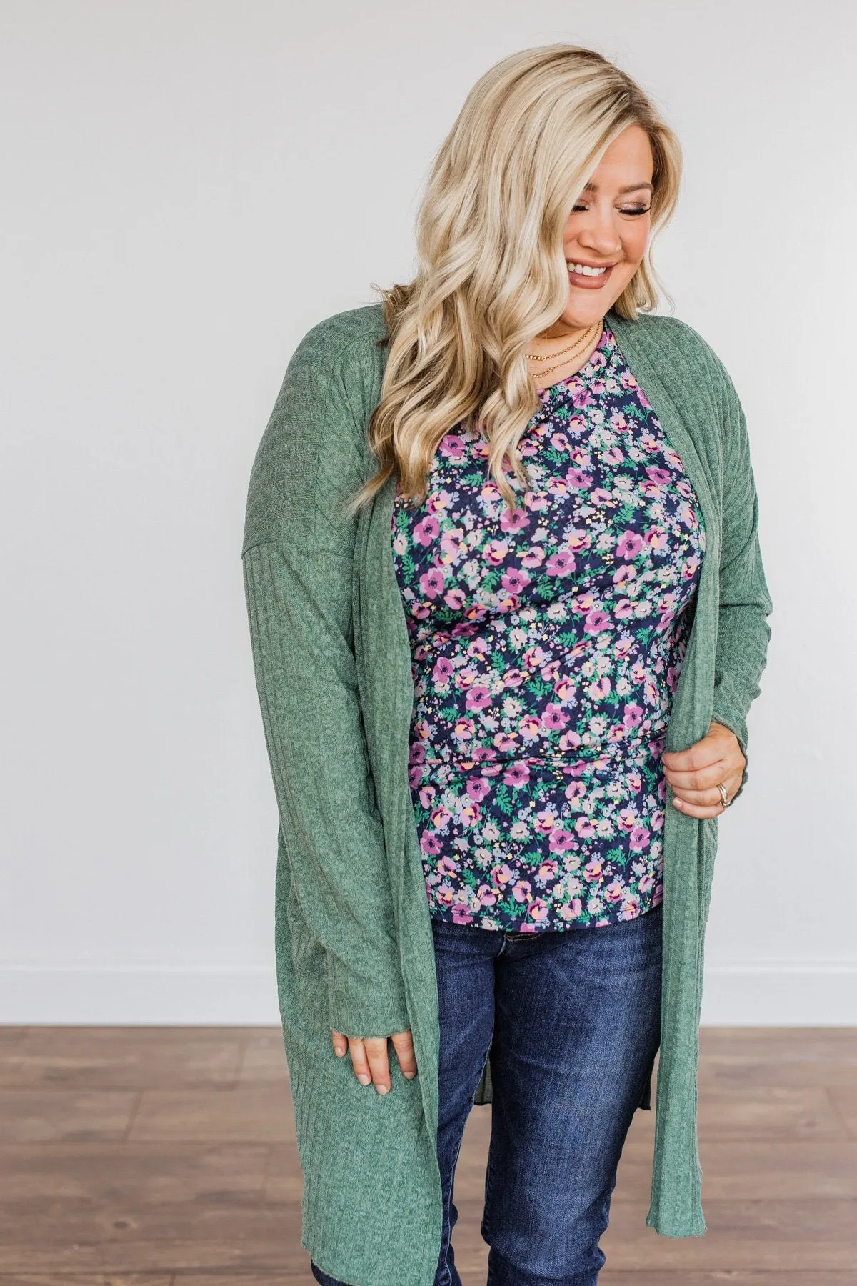 Life As We Know It Knit Cardigan- Sage