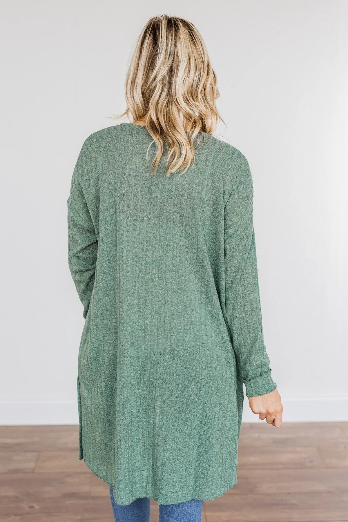 Life As We Know It Knit Cardigan- Sage