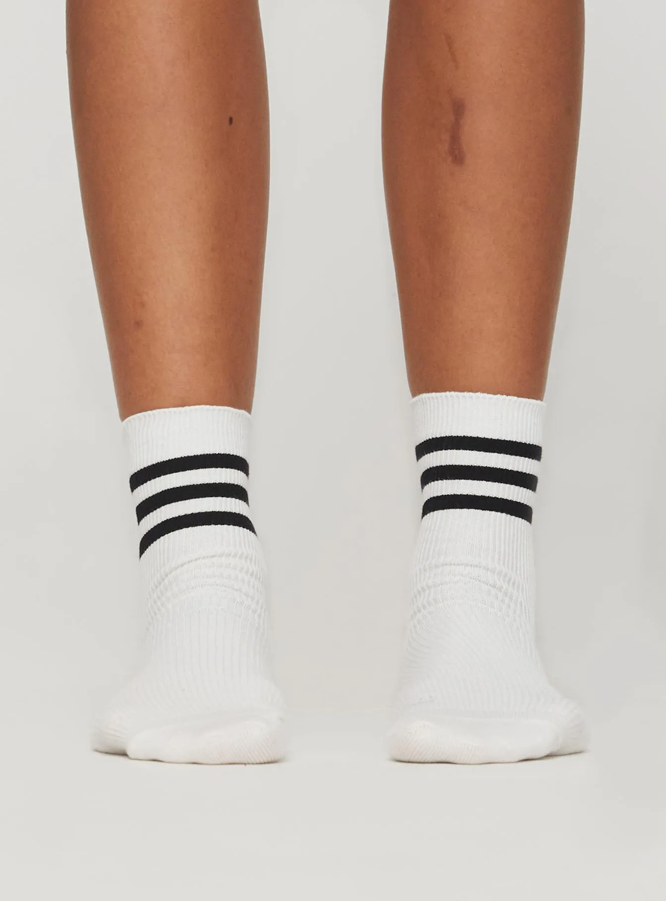 Lilt Crew Socks White