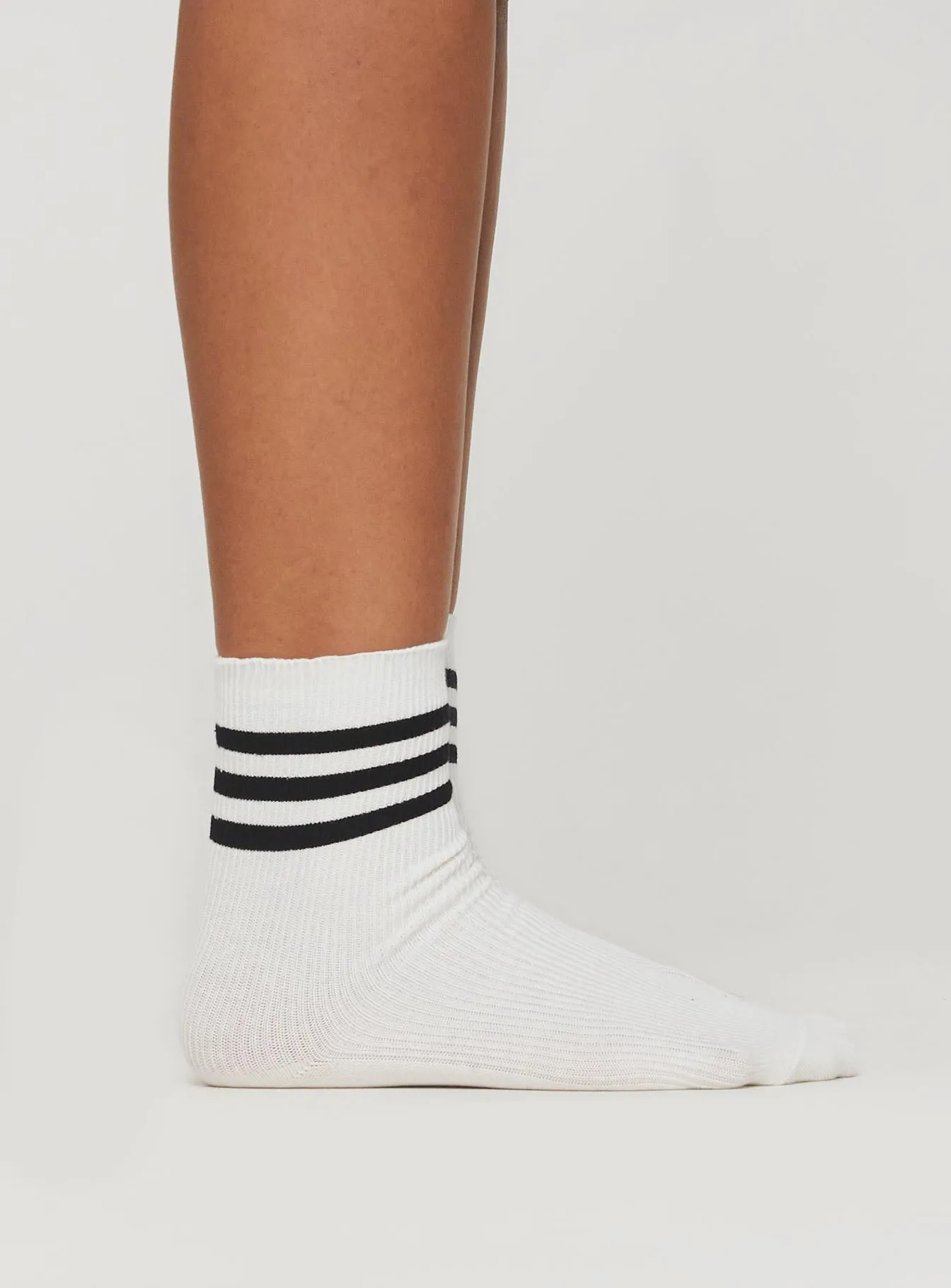 Lilt Crew Socks White