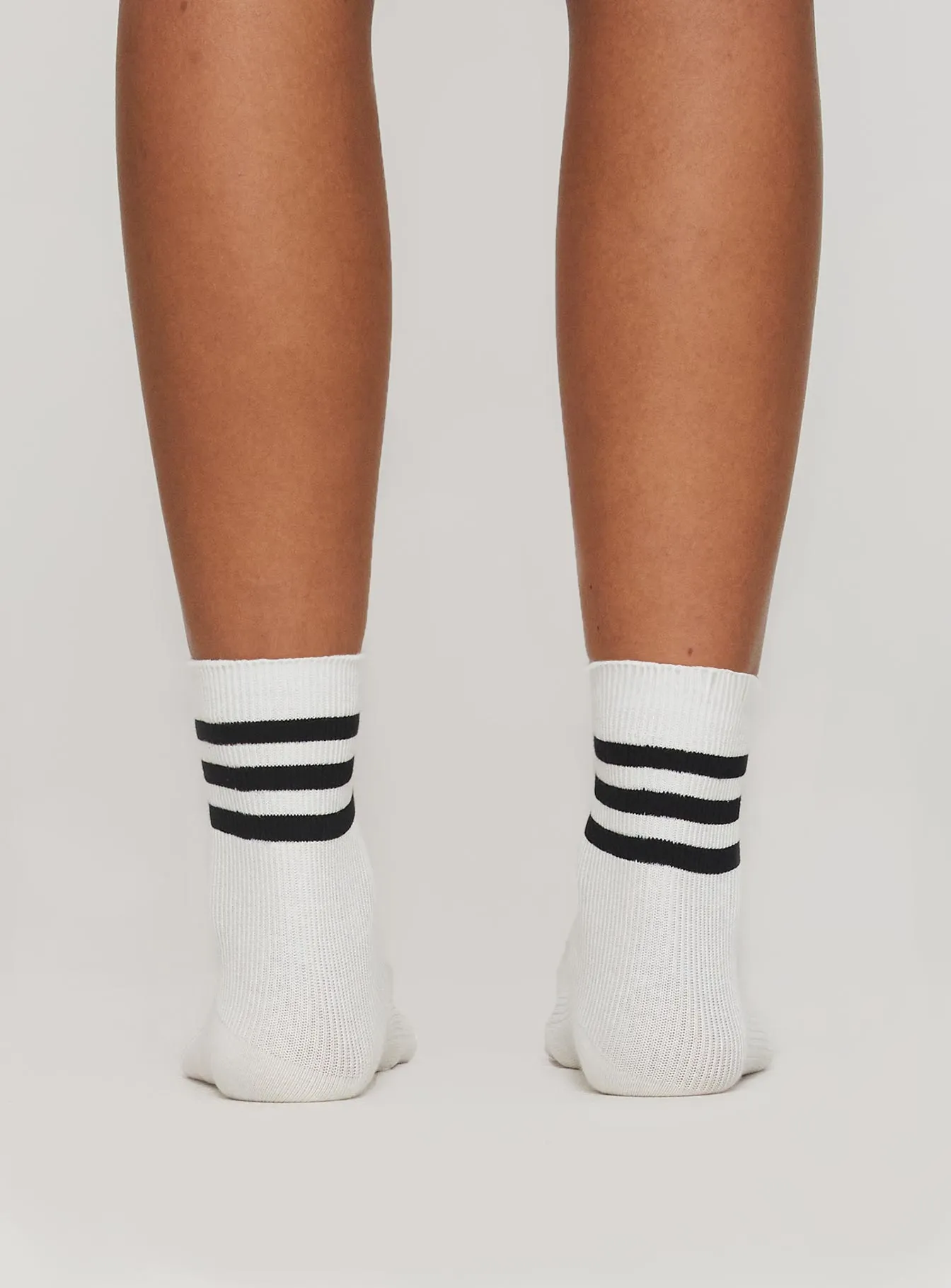 Lilt Crew Socks White