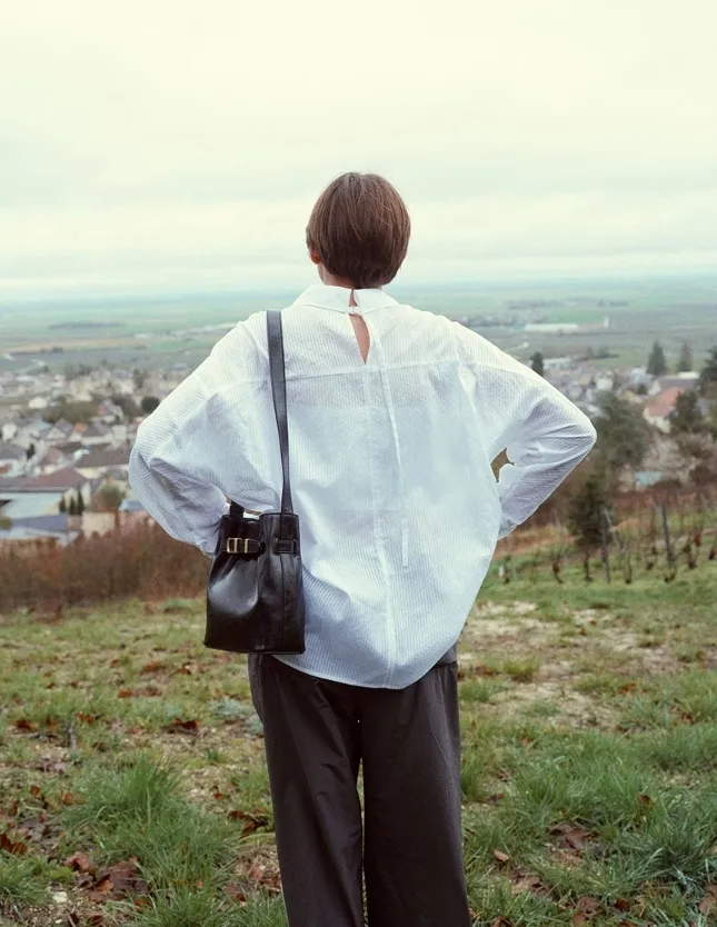 LOEUVRE  |Street Style Plain Cotton Shirts & Blouses