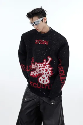 Logo Knit Glitter Sweater