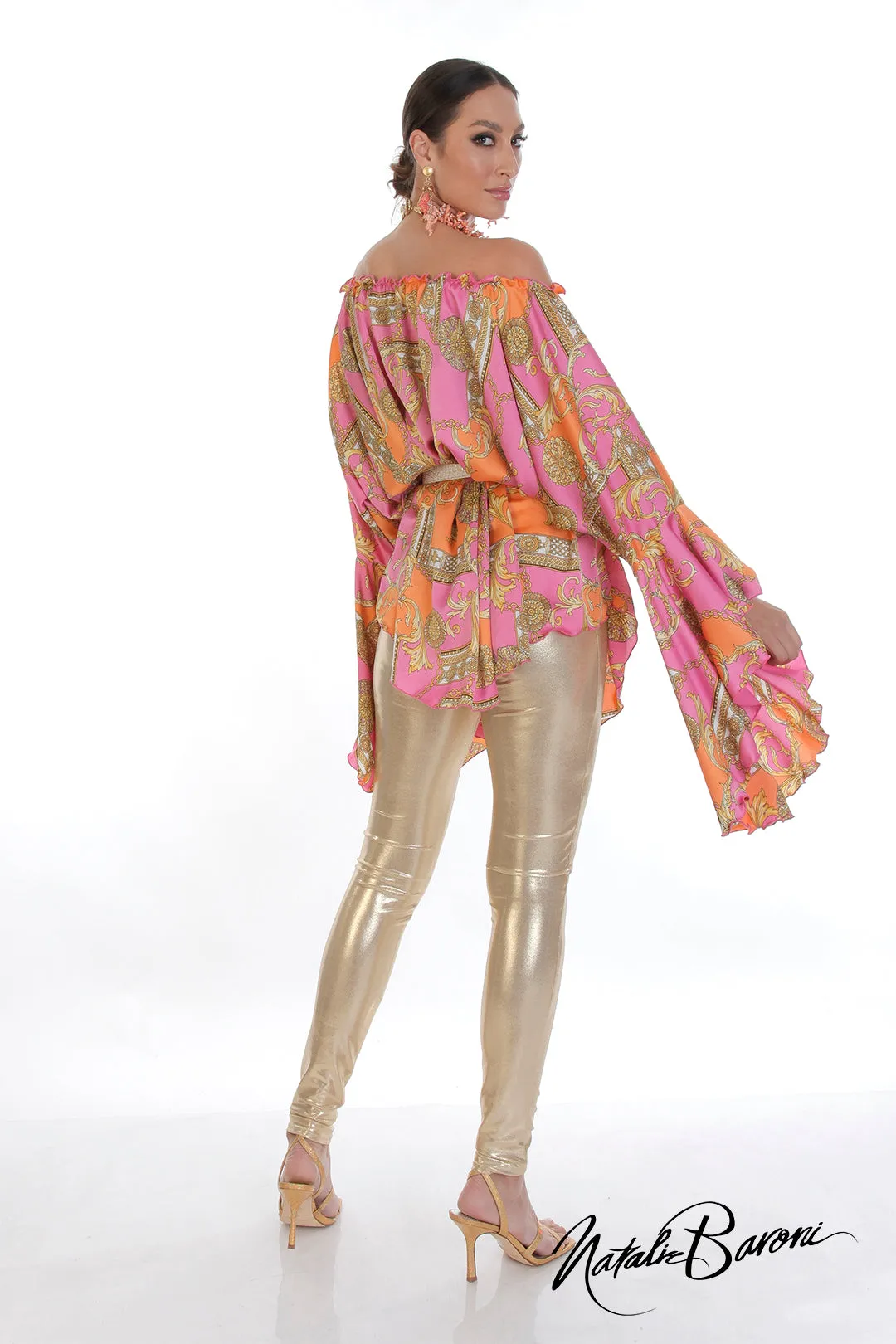 Long Silk Poetsleeve Top - Murano