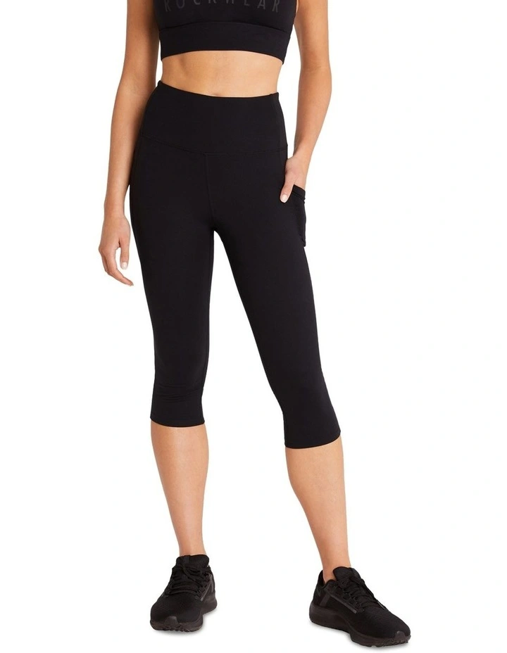 Luxesoft Pocket 3/4 Tights in Black