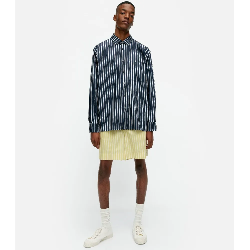 marimekko  |Stripes Casual Style Unisex Long Sleeves Cotton Office Style